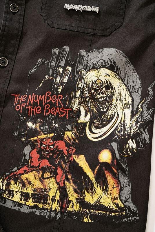 Gothicana By Emp "Luis Vintage Shirt" Longsleeve Black By Iron Maiden