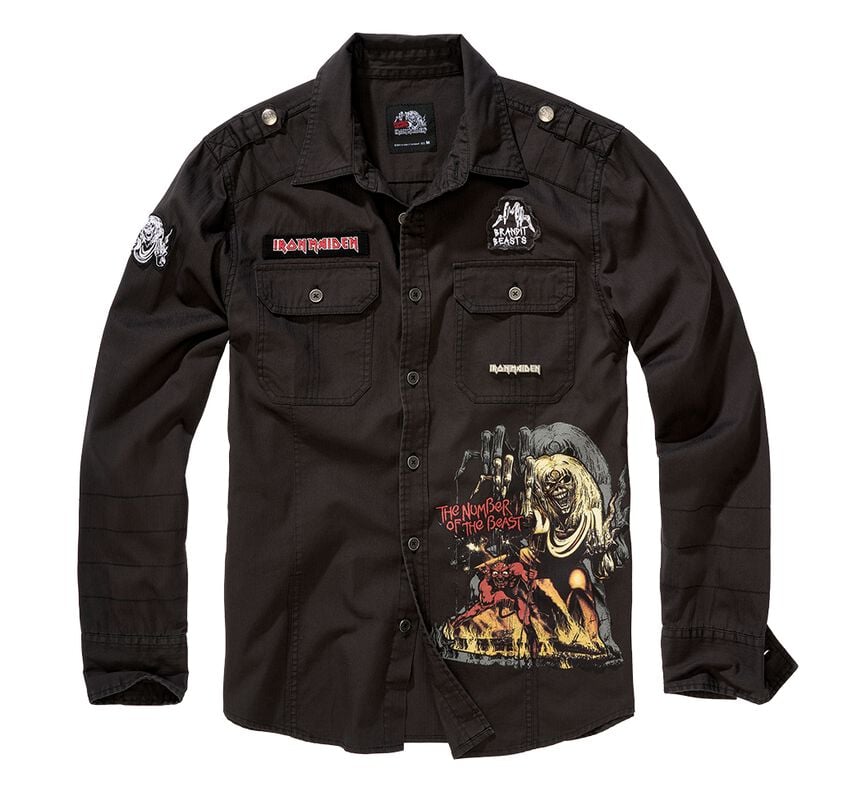 gothicana by emp "Luis Vintage Shirt" Longsleeve black by Iron Maiden