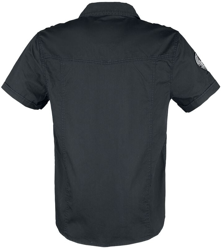 Gothicana By Emp "Luis Vintage Shirt Short Sleeve" Short-sleeved Shirt Black By Brandit