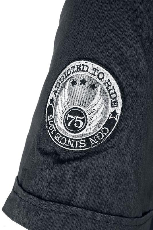 Gothicana By Emp "Luis Vintage Shirt Short Sleeve" Short-sleeved Shirt Black By Brandit