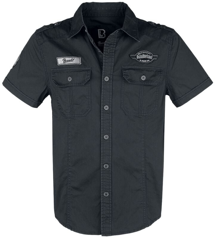 gothicana by emp "Luis Vintage Shirt Short Sleeve" Short-sleeved Shirt black by Brandit
