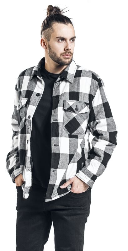 Gothicana By Emp "Lumberjacket" Between-seasons Jacket Black-white By Brandit