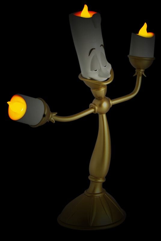 Gothicana By Emp "Lumière Lamp" Lamp Gold-coloured By Beauty And The Beast