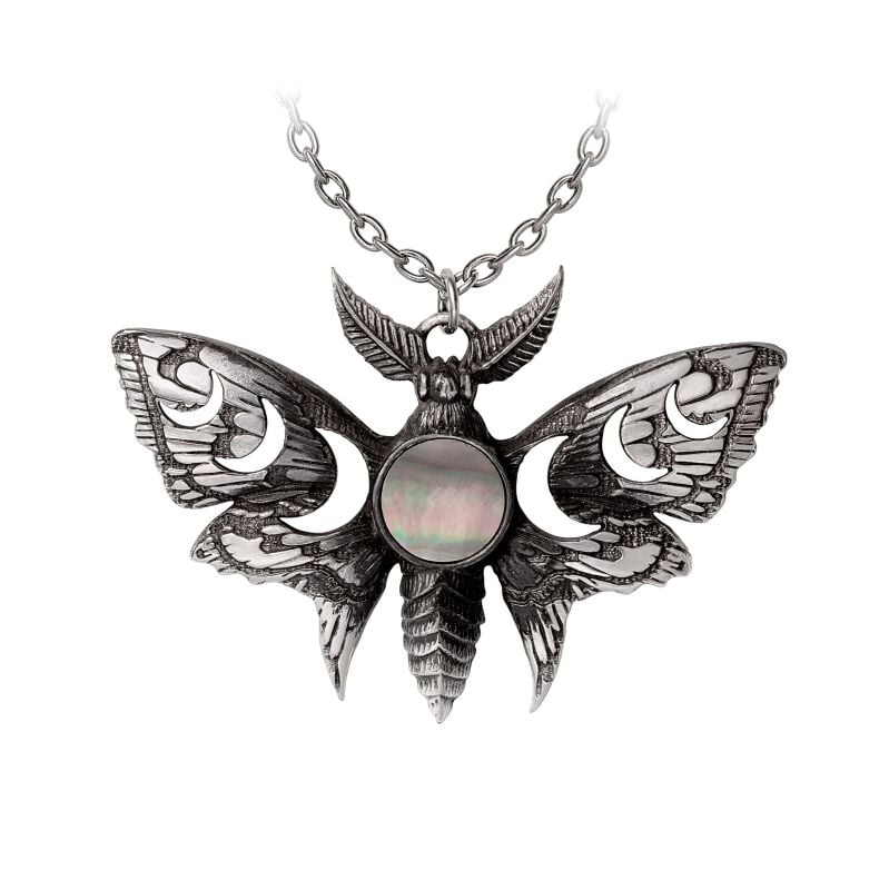 gothicana by emp "Lunar Moth" Necklace black-silver by Alchemy Gothic
