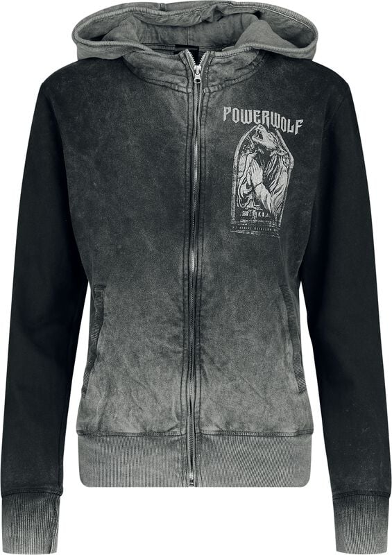 gothicana by emp "Lupus dei" Hoodie Jacket grey by Powerwolf