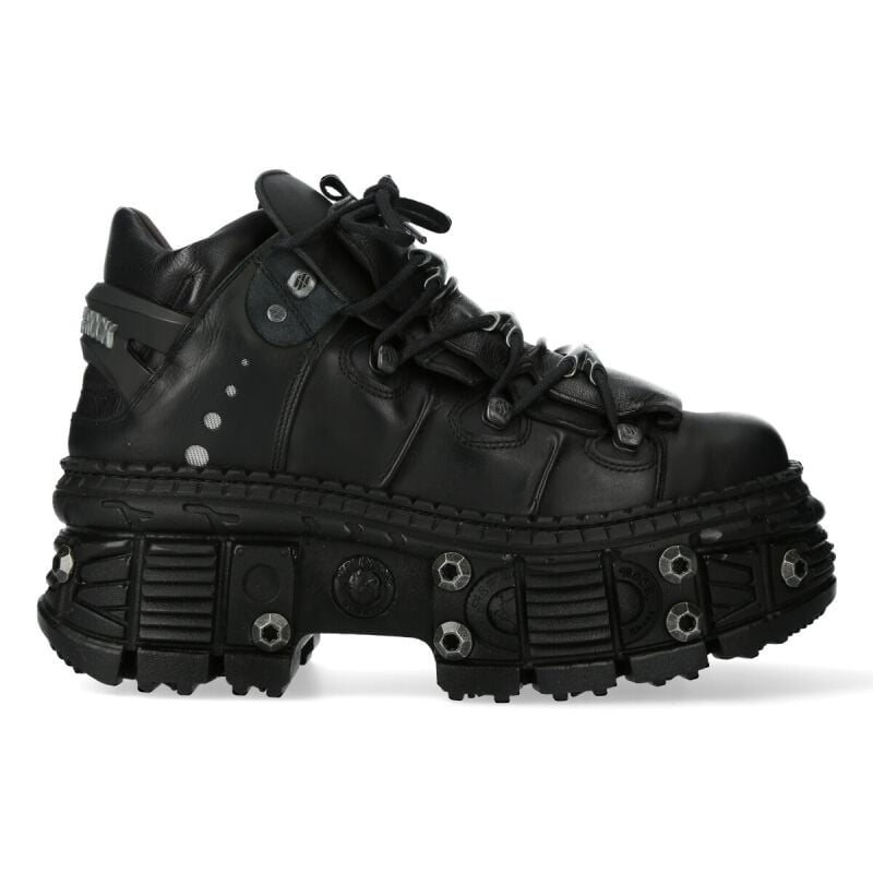 Gothicana By Emp "M-WALL106-S25" Lace-up Shoe Black By New Rock