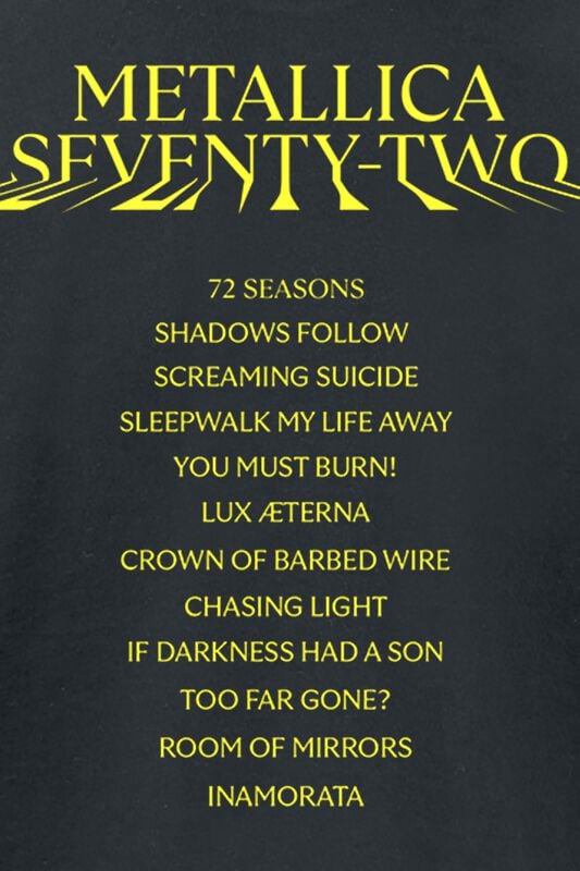 Gothicana By Emp "M72 Squared Cover" T-Shirt Black By Metallica