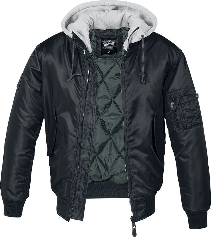 gothicana by emp "MA1 Sweathood" Bomber Jacket black-grey by Brandit