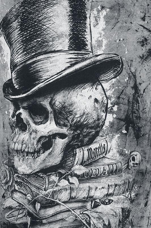 Gothicana By Emp "Magistus Skull" T-Shirt Black By Alchemy England