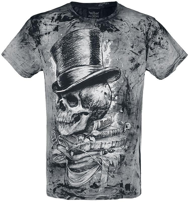 gothicana by emp "Magistus Skull" T-Shirt black by Alchemy England