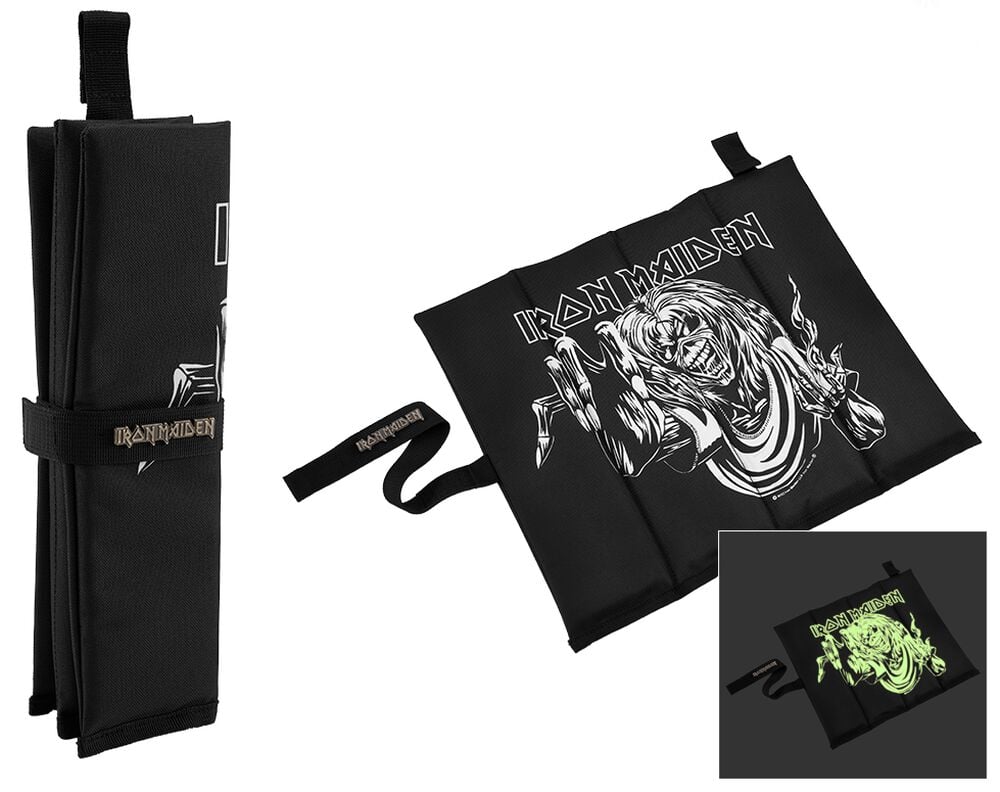 gothicana by emp "Maiden Sit Mat Eddie GITD" Picnic blanket by Iron Maiden