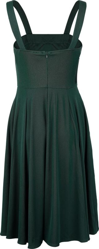 Gothicana By Emp "Maisie Dress" Midi Dress Green By H&R London