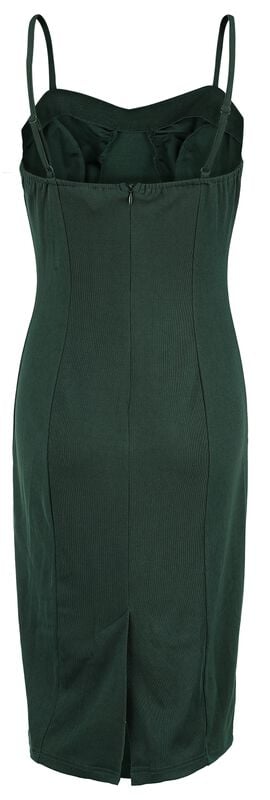 Gothicana By Emp "Maisie Dress" Midi Dress Green By H&R London