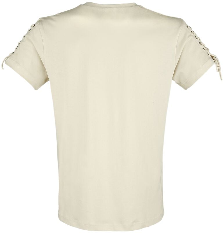 Gothicana By Emp "Makai Top" T-Shirt Beige By Vixxsin
