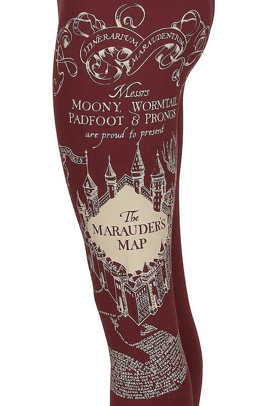 Gothicana By Emp "Marauder's Map" Leggings Multicolour By Harry Potter