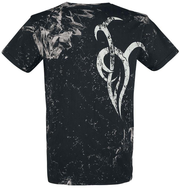 Gothicana By Emp "Marble Tattoo" T-Shirt Black-white By Outer Vision