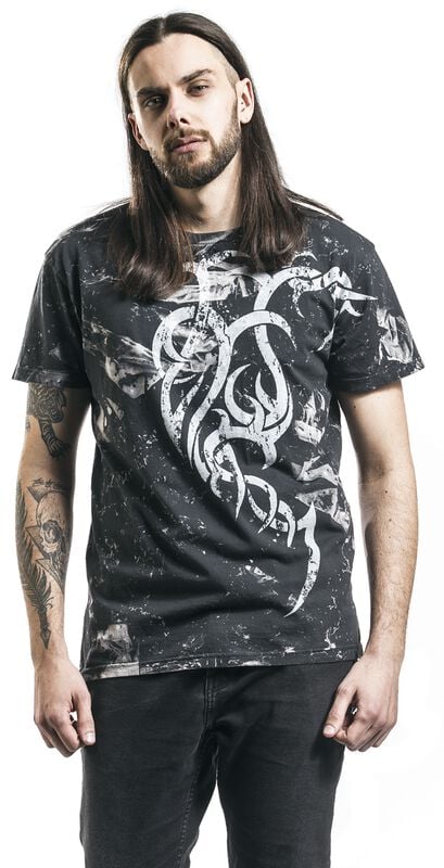 Gothicana By Emp "Marble Tattoo" T-Shirt Black-white By Outer Vision