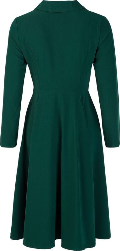 Gothicana By Emp "Maria Swing Dress" Midi Dress Green By H&R London