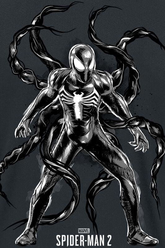 Gothicana By Emp "Marvel Games - Spider-Man 2 - Back In Black" T-Shirt Black By Spider-Man