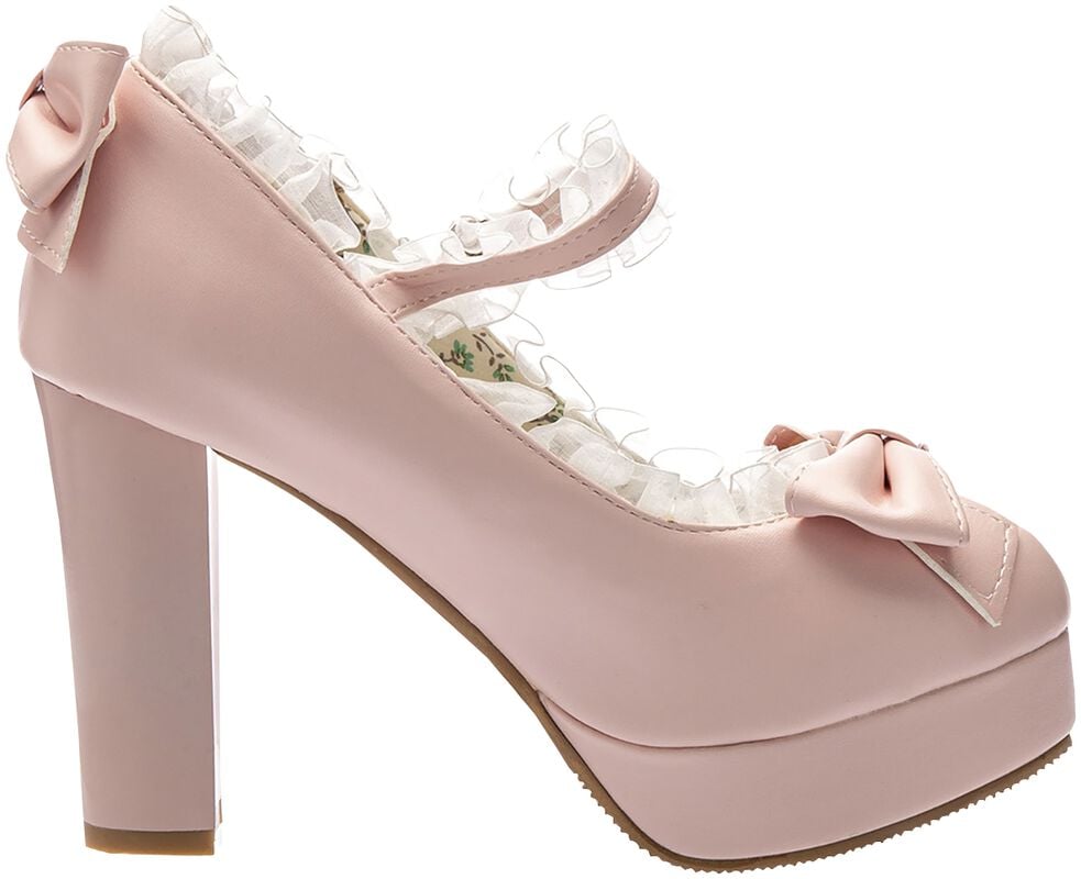 Gothicana By Emp "Mary Jane Pumps" High Heel Light Pink By Belsira