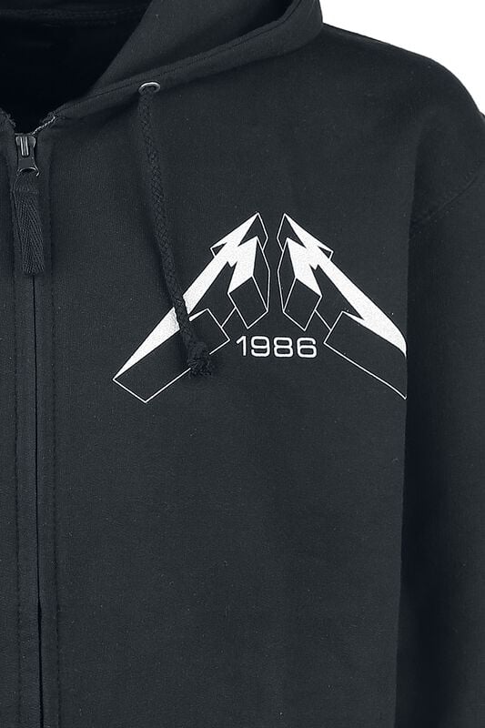 Gothicana By Emp "Master Of Puppets Faded" Hoodie Jacket Black By Metallica