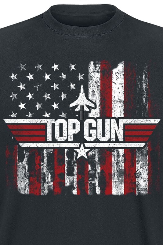 Gothicana By Emp "Maverick - America" T-Shirt Black By Top Gun