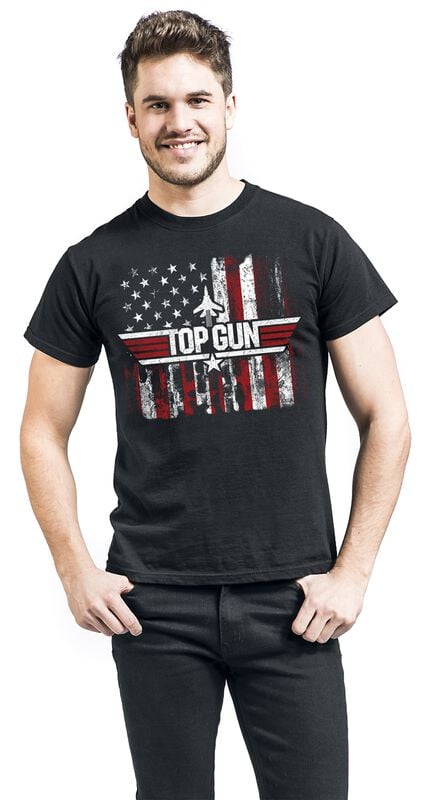 Gothicana By Emp "Maverick - America" T-Shirt Black By Top Gun