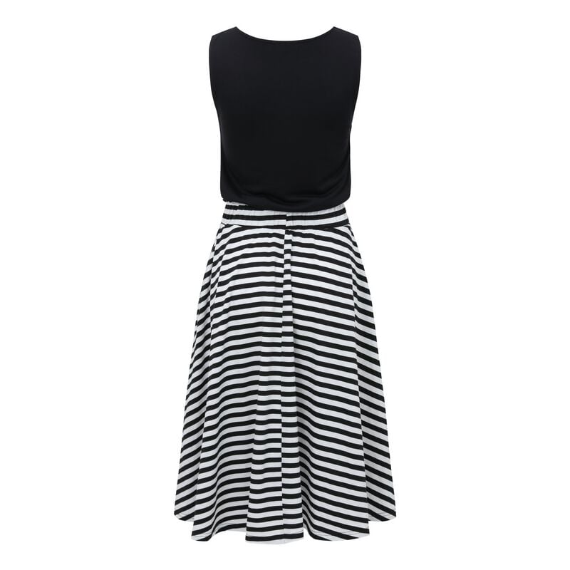 Gothicana By Emp "MAY" Midi Dress Black-white By Forplay