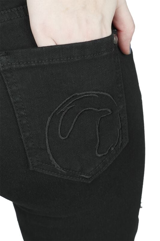 Gothicana By Emp "Megan" Jeans Black By Black Premium By EMP