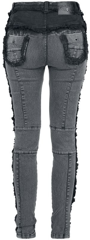 Gothicana By Emp "Megan" Jeans Grey By Rock Rebel By EMP