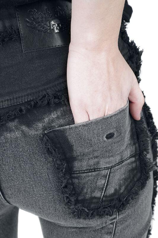 Gothicana By Emp "Megan" Jeans Grey By Rock Rebel By EMP