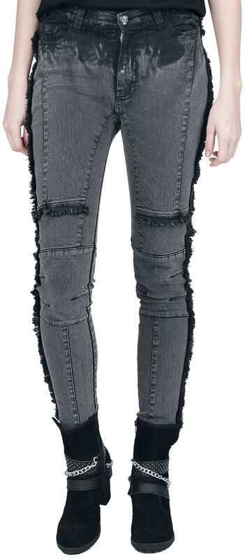 Gothicana By Emp "Megan" Jeans Grey By Rock Rebel By EMP