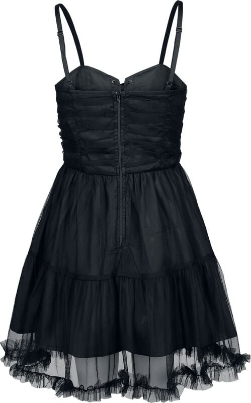 Gothicana By Emp "Mesh Dress With Lace Details" Mini Dress Black By Gothicana By EMP