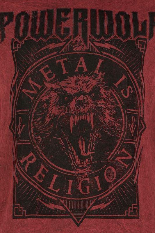 Gothicana By Emp "Metal Circle" T-Shirt Red By Powerwolf