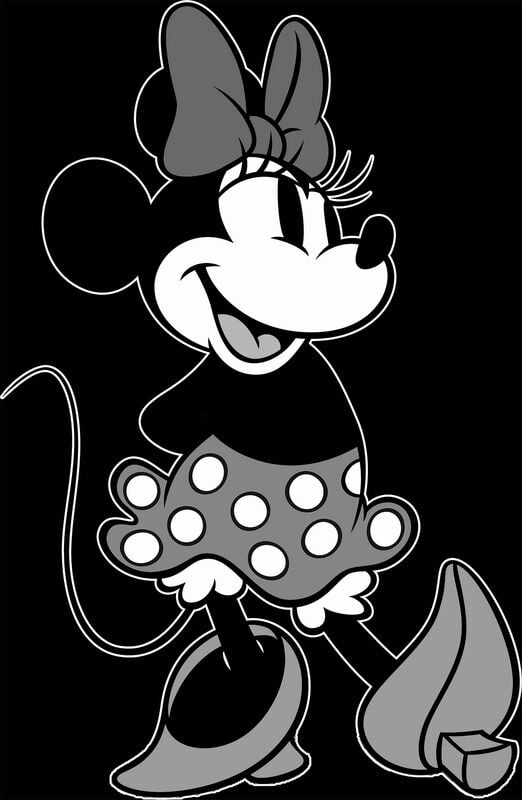Gothicana By Emp "Minnie - Grey Beauty" Tanktop Black By Mickey Mouse