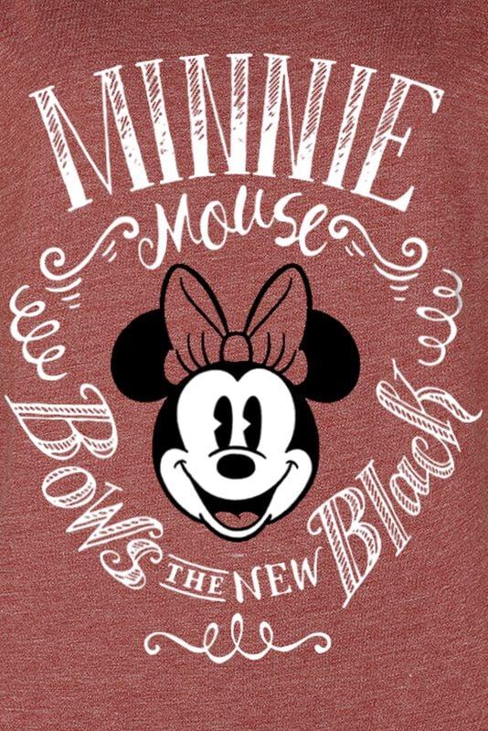 Gothicana By Emp "Minnie Mouse - Bows" T-Shirt Mottled Red By Mickey Mouse