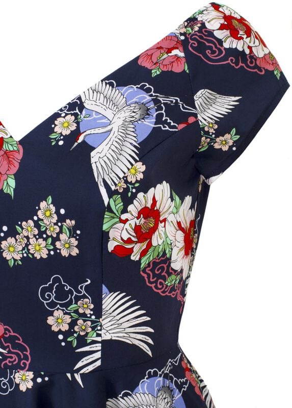 Gothicana By Emp "Misa Midi Dress" Midi Dress Multicolour By Hell Bunny