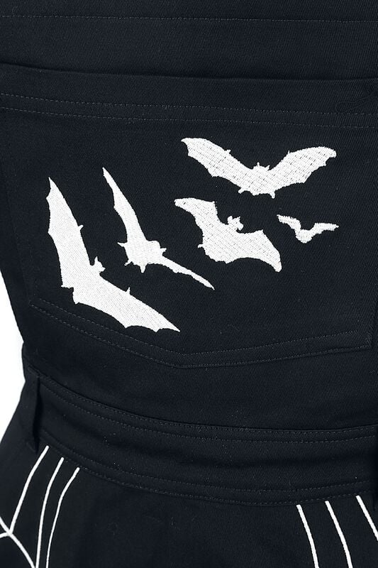 Gothicana By Emp "Miss Muffet Pinafore Dress" Mini Dress Black By Hell Bunny