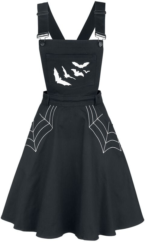gothicana by emp "Miss Muffet Pinafore Dress" Mini Dress black by Hell Bunny