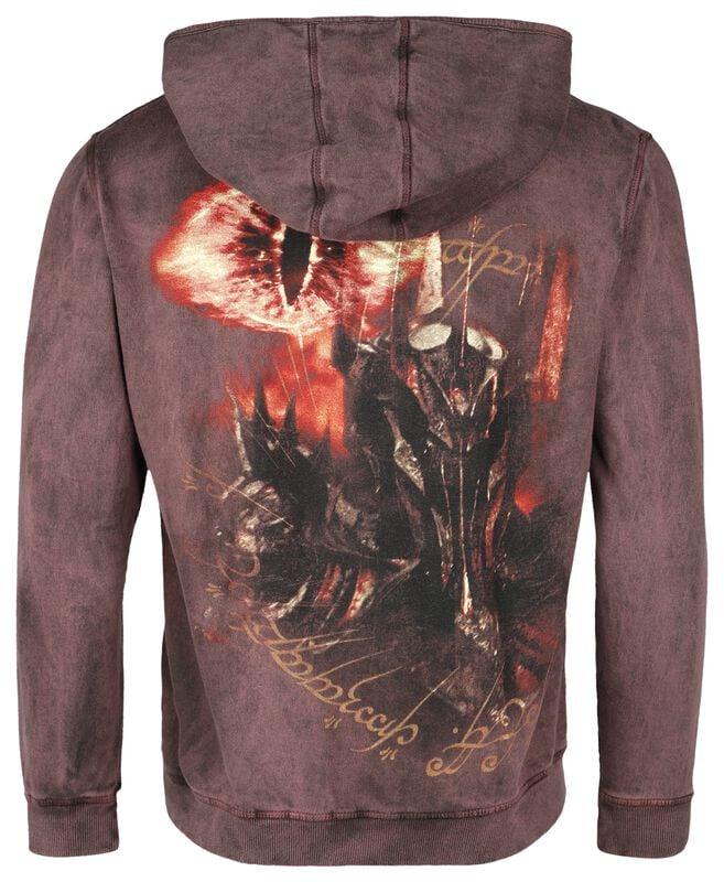Gothicana By Emp "Mordor" Hoodie Jacket Burgundy By The Lord Of The Rings