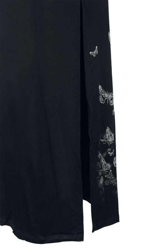 Gothicana By Emp "Moths Sky" Maxi Dress Black By Alchemy England