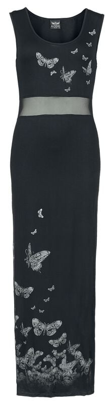gothicana by emp "Moths Sky" Maxi Dress black by Alchemy England