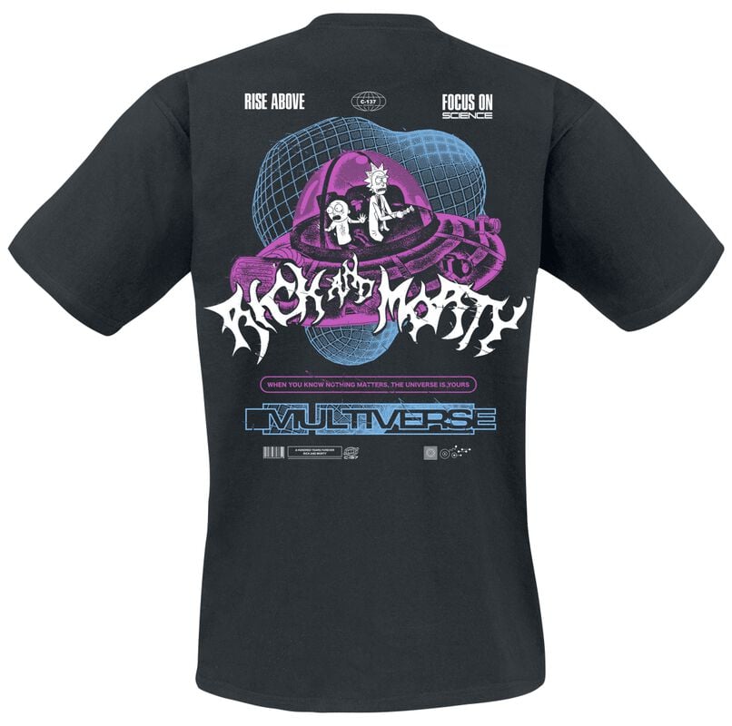 Gothicana By Emp "Multiverse" T-Shirt Black By Rick And Morty