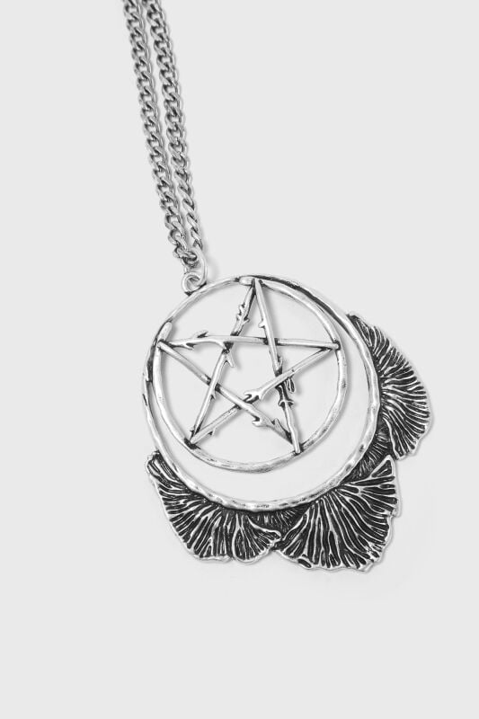 Gothicana By Emp "Mushroom Ritual" Necklace Silver-coloured By Killstar