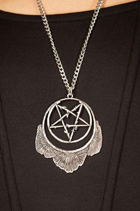 Gothicana By Emp "Mushroom Ritual" Necklace Silver-coloured By Killstar