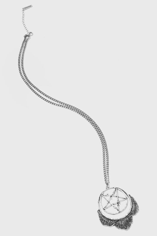 gothicana by emp "Mushroom Ritual" Necklace silver-coloured by Killstar
