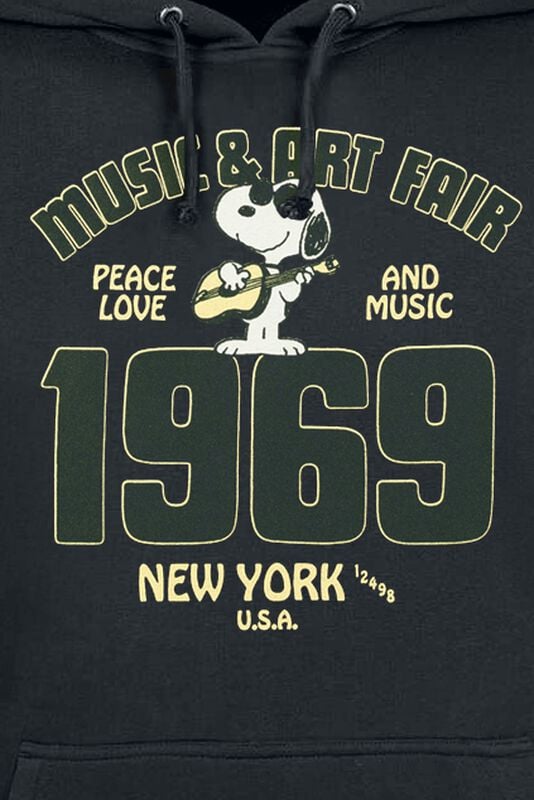 Gothicana By Emp "Music & Art Fair - Snoopy" Hoodie Black By Peanuts