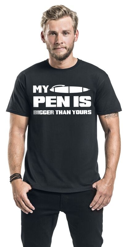 Gothicana By Emp "My Pen Is Bigger Than Yours" T-Shirt Black By Slogans