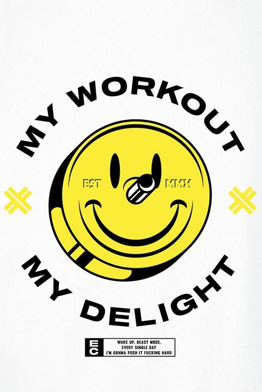 Gothicana By Emp "My Workout Smile" Hoodie White By Electric Callboy