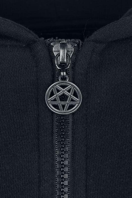 Gothicana By Emp "Mystical Woods - Hoodie Jacket With Bat Wings" Hoodie Jacket Black By Gothicana By EMP